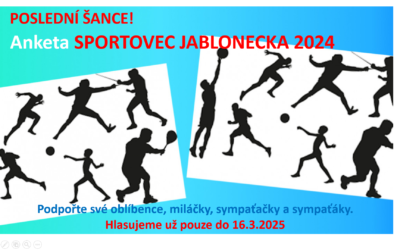 Už jste hlasovali v anketě NEJÚSPĚŠNĚJŠÍ a NEJSYMPATIČTĚJŠÍ SPORTOVEC JABLONECKA 2024?